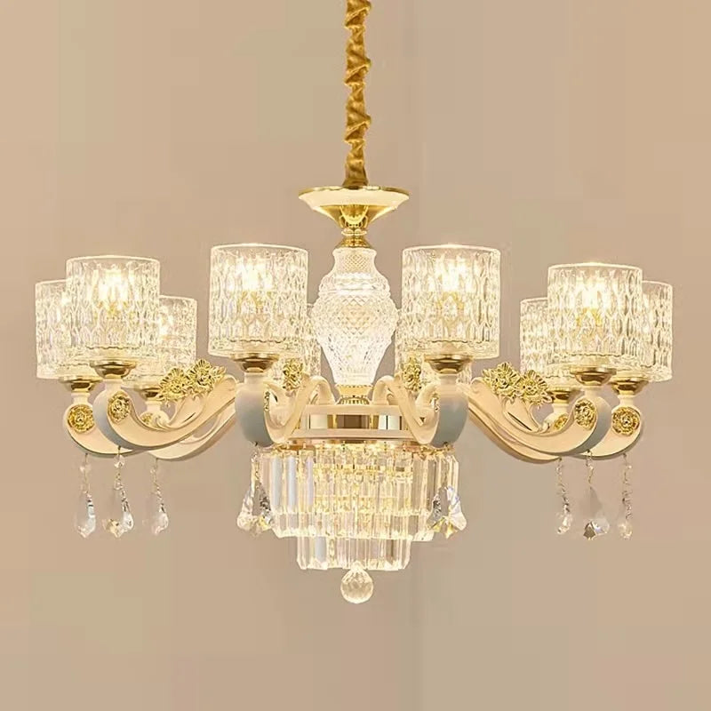 lustre en verre cristal design moderne pour un intérieur élégant - vue 3 sur 10