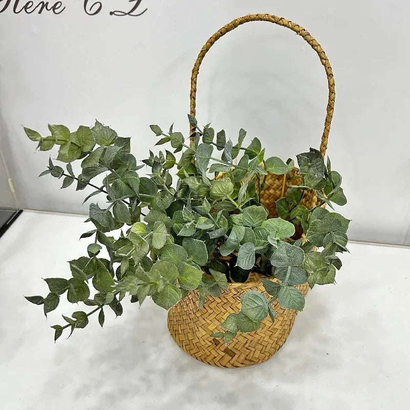 plantes vertes artificielles décoration feuilles eucalyptus pour intérieur - vue 4 sur 10