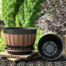 pot de fleurs rétro en seau pour jardin et décoration intérieure