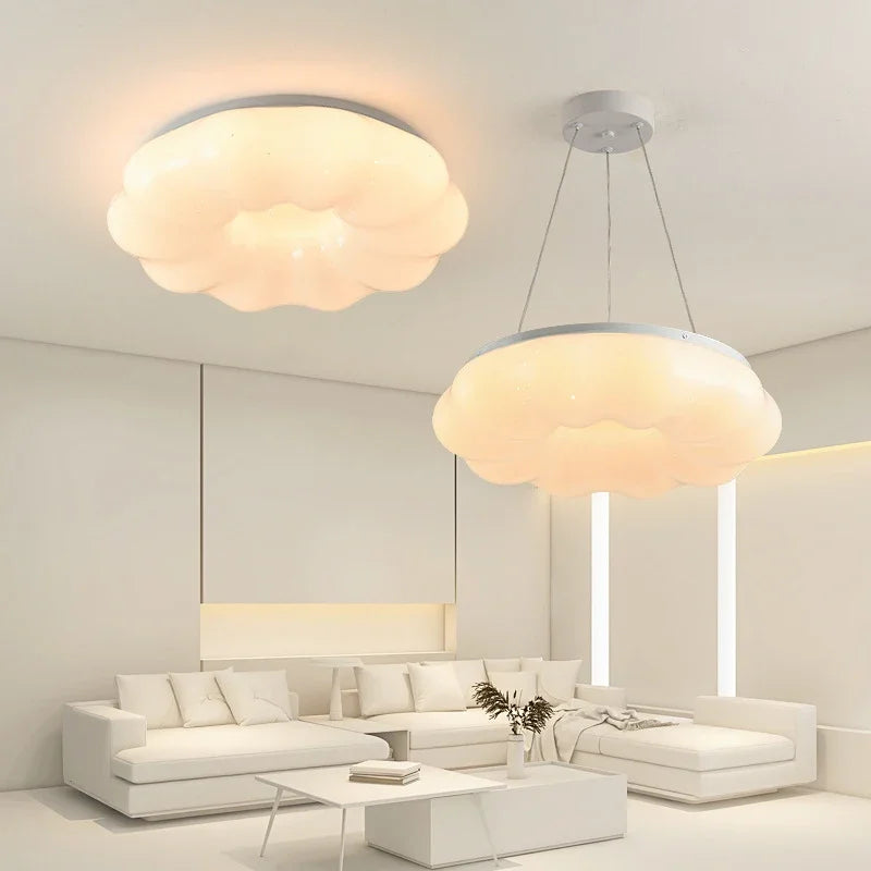 plafonnier led moderne en forme de nuage décoratif intérieur - vue 6 sur 12