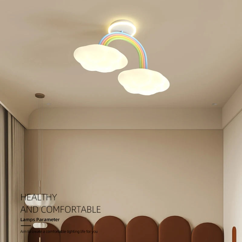 lustre mignon pour chambre d'enfants en style princesse et nuage - vue 5 sur 7