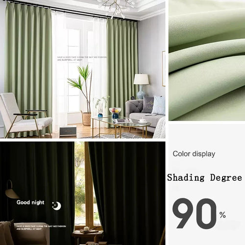 Rideau occultant moderne plissé pour chambre salon