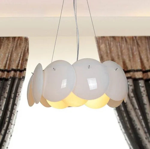 suspension moderne en verre rond à trois têtes élégante et simple - vue 4 sur 3