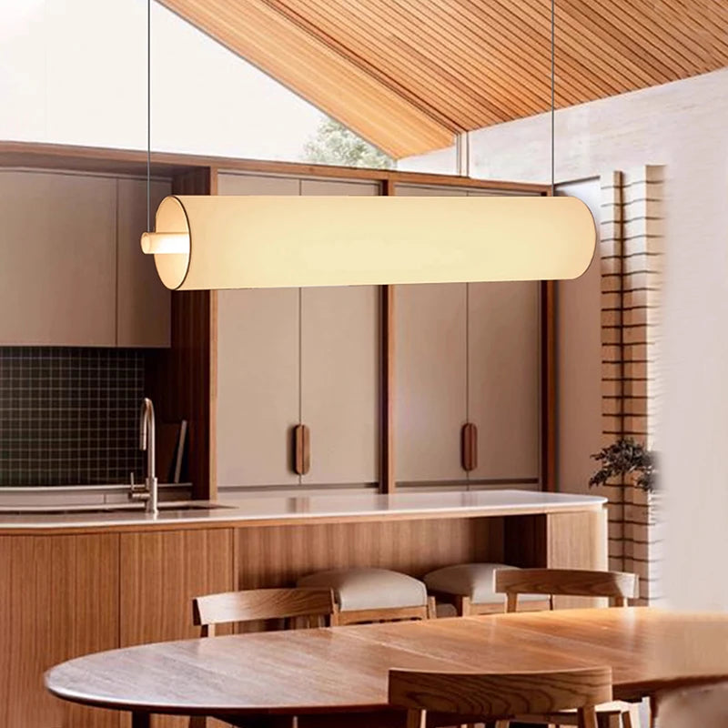 Lustre design led moderne en forme de cylindre - vue 4 sur 10