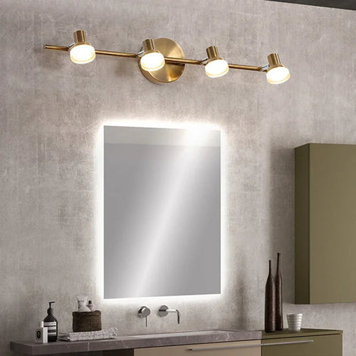 applique murale LED moderne minimaliste miroir lumière pour salle de bain chambre noir Bronze décor à la maison 2/3/4 tête appliques murales éclairage Lustre