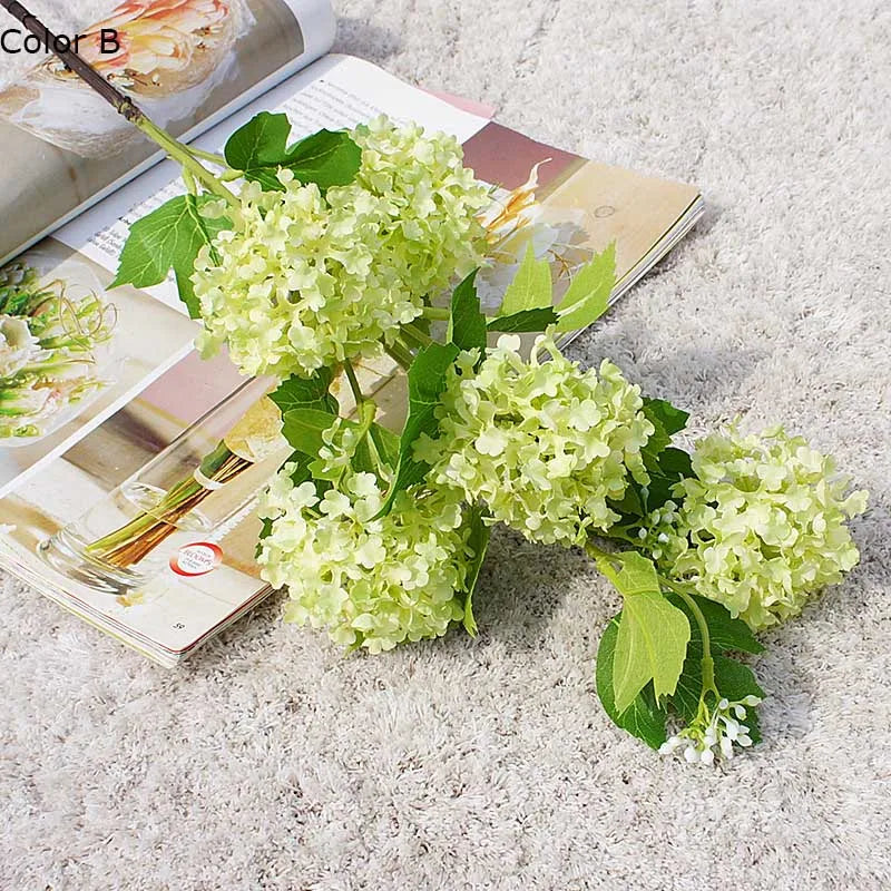 hortensia boule de neige luxe fleurs artificielles pour décoration intérieure - vue 7 sur 8