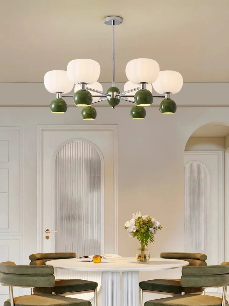 lustre décoratif acrylique avec abat-jour suspendu créatif - vue 4 sur 14