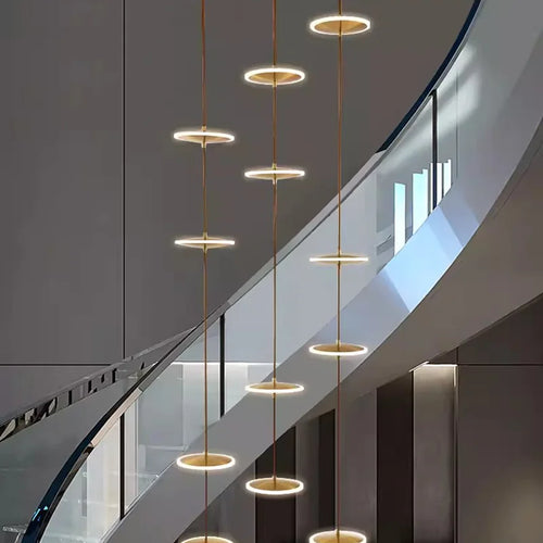 lustre moderne rond pour éclairage intérieur élégant - vue 4 sur 14