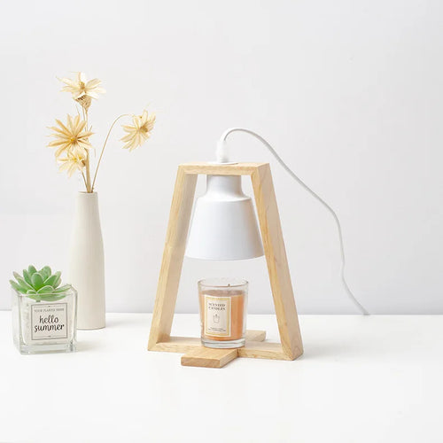 Lampe chauffe-bougie bois nordique 110/230V éclairage intérieur