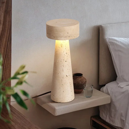 Creative Stone Table Lamp Desk Light for Bedroom Living Room Study - vue 6 sur 7