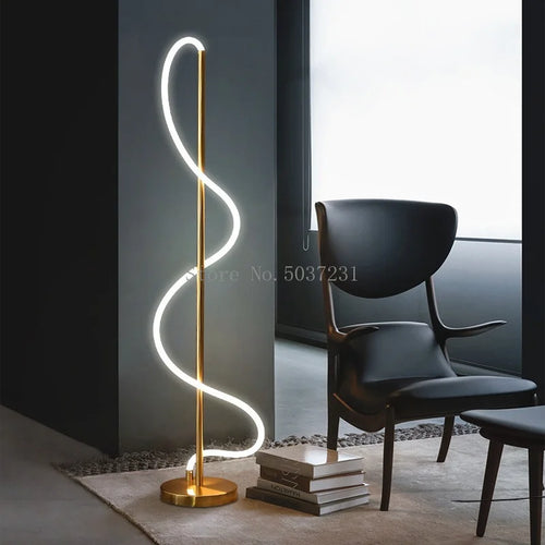 lampadaire led moderne design nordique créatif pour intérieur - vue 5 sur 9