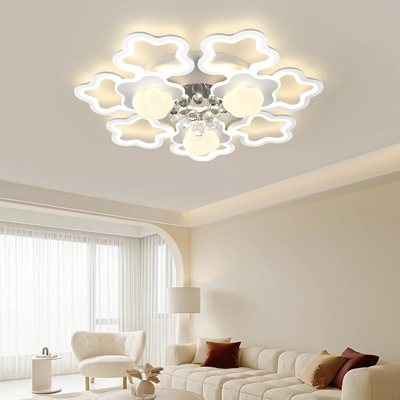 plafonnier moderne style citrouille luxe cristal 2024 pour toute la maison