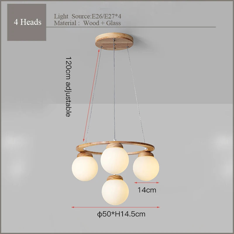 suspension en bois et verre design moderne pour intérieur 2024