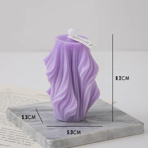 bougie parfumée créative décorative à vagues géométriques pour la maison - vue 10 sur 10