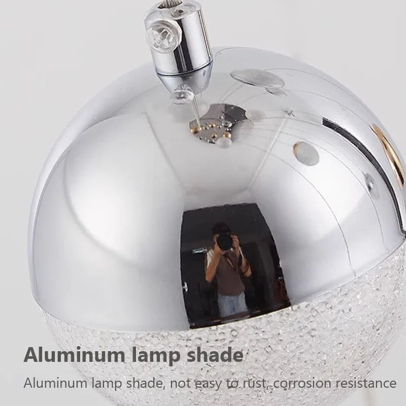 Suspension nordique led demi-boule acrylique simple - vue 5 sur 21