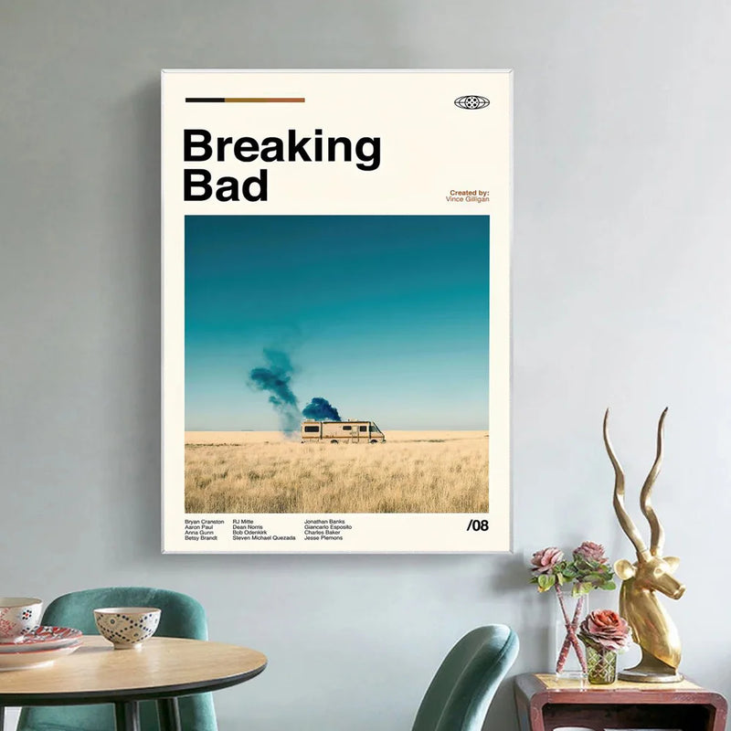 toile art vintage breaking bad décoration murale walter white