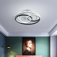 plafonnier led nordique pour ventilateur avec télécommande et lumière
