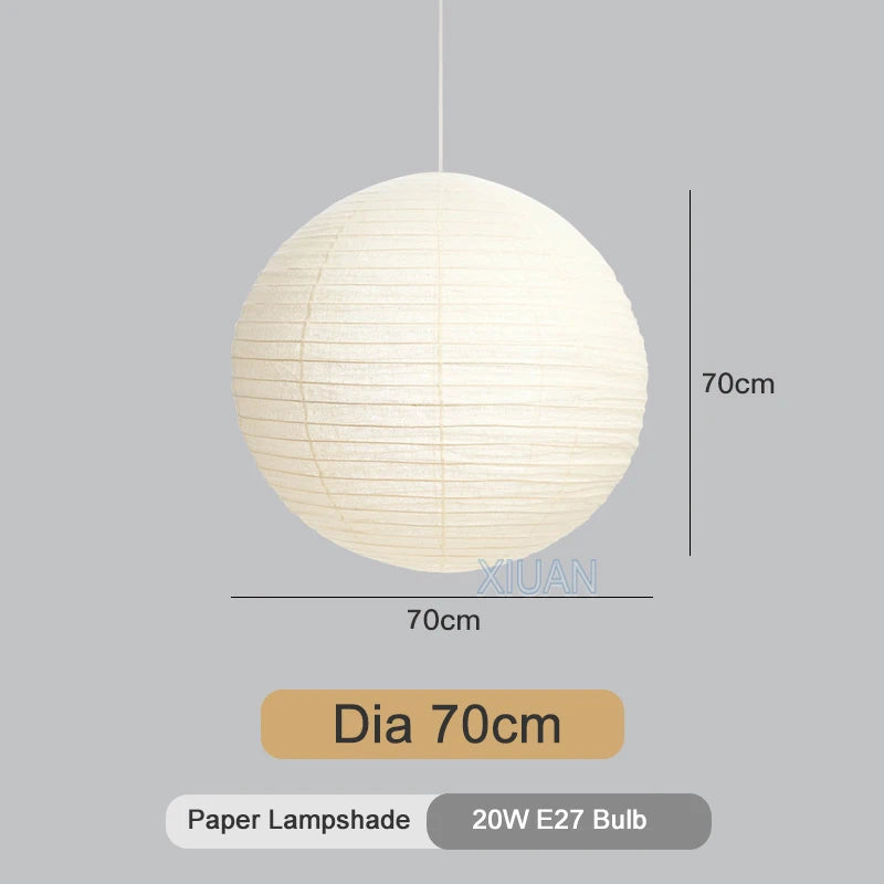 lustre vintage en papier led pour éclairage intérieur - vue 9 sur 11