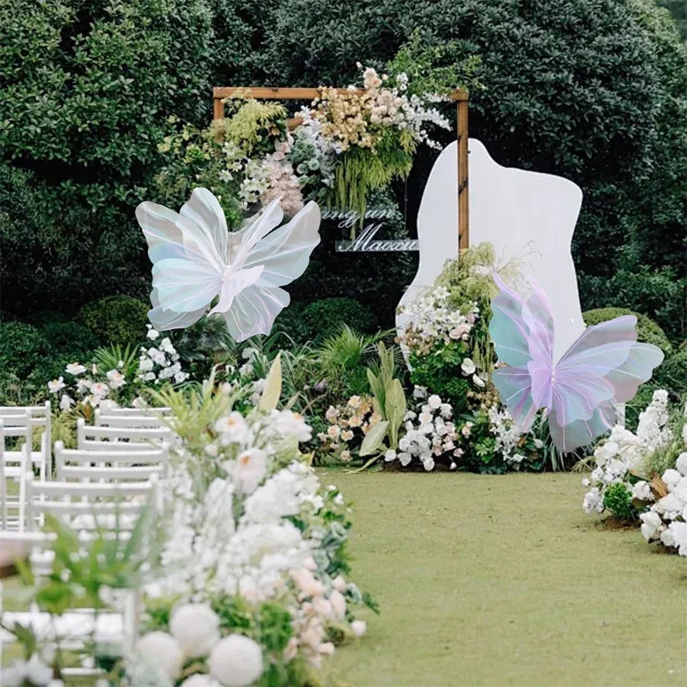 décoration papillons géants pour baby shower mariage anniversaire - vue 5 sur 19