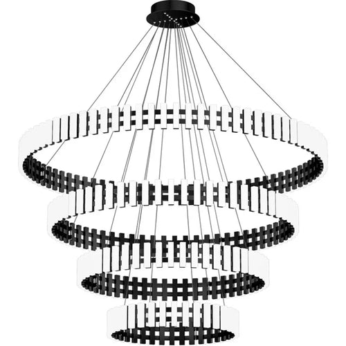 Modern Black and White Chandelier Living Room Decoration Piano Chandelier Luminaire Suspension Restaurant Hanging Light - vue 6 sur 6