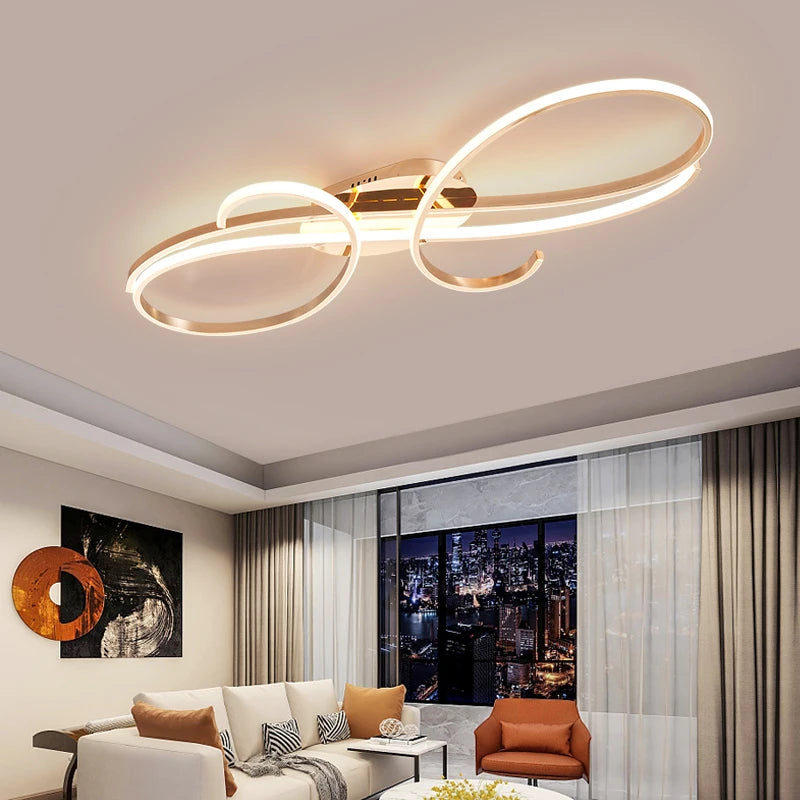 Plafonnier led moderne plaqué pour salon chambre couloir Foyer salle d'étude lustres de plafond intérieur maison - vue 6 sur 15