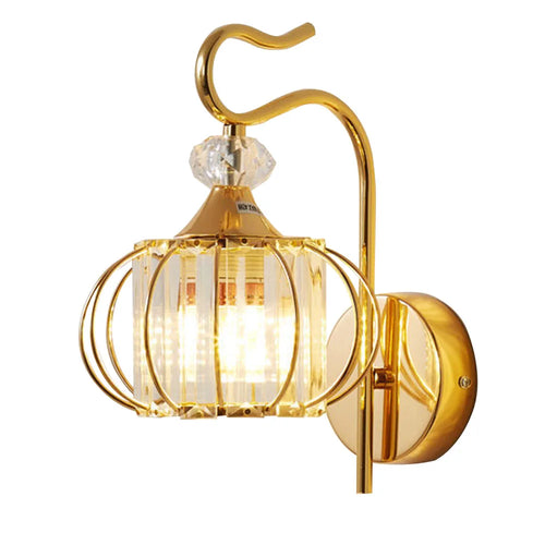 Glass wall lamp, iron art bedside lamp, simple accessories of living room, bedroom and dining room, E27 lamp - vue 9 sur 8