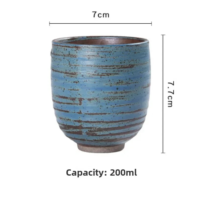 tasse japonaise en céramique artisanale style retro