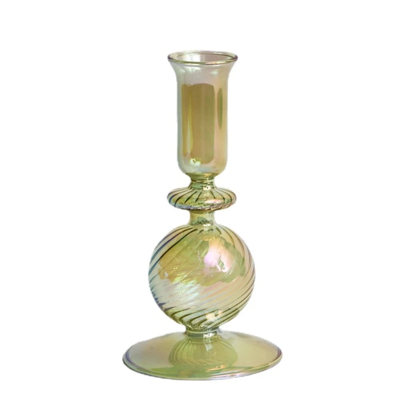bougeoirs rétro coniques haut en verre pour décoration - vue 24 sur 32