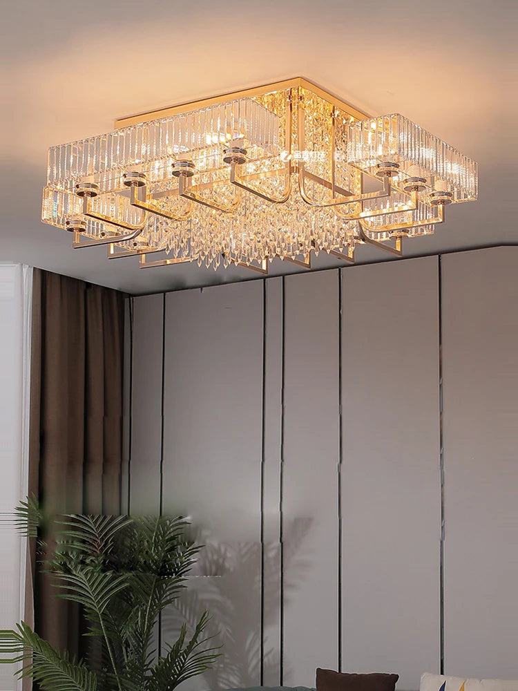 lustre dimmable en cristal pour un éclairage élégant - vue 4 sur 12