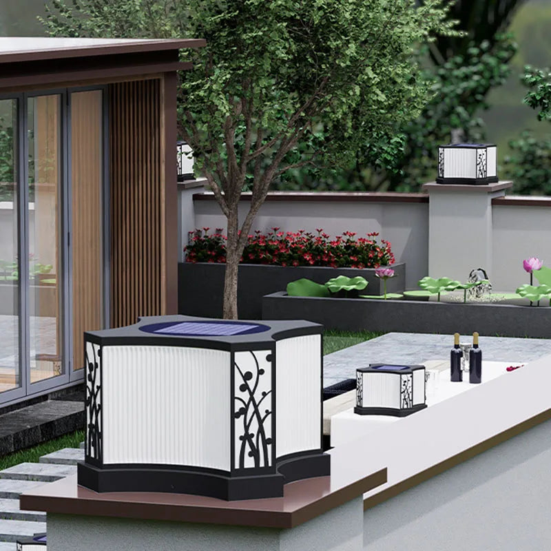 lampe solaire extérieure led en acier inoxydable pour jardin et clôture - vue 5 sur 12