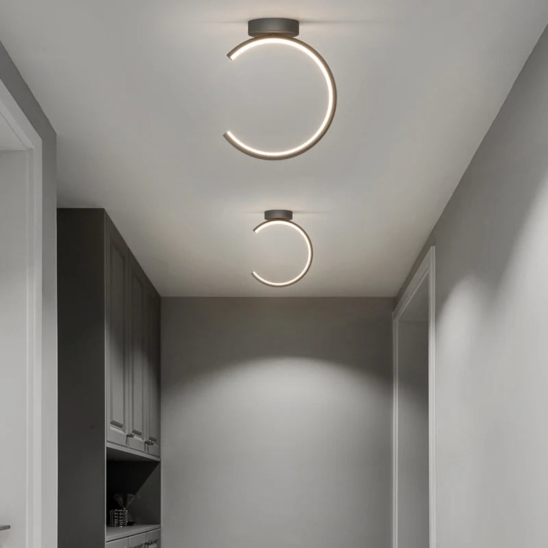 plafonnier led encastré moderne étoile allée salon entrée - vue 7 sur 12