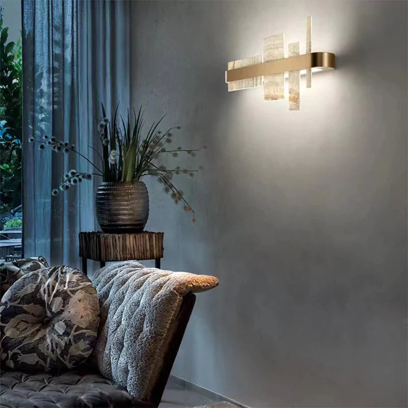 Lustre design LED moderne luxe marbre concepteur décoration