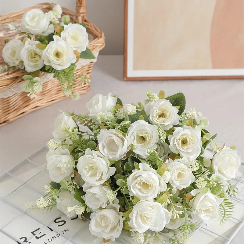 bouquet de pivoines artificielles pour mariage et décoration intérieure - vue 3 sur 15