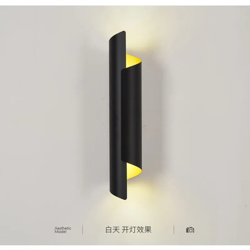 Modern living room background wall lamp, bedroom bedside wall lamp, Nordic creative E27 staircase and corridor lighting fixture - vue 3 sur 13