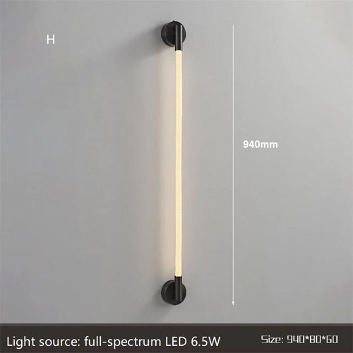 applique murale led minimaliste en fibre tissée en silicone souple - vue 12 sur 18