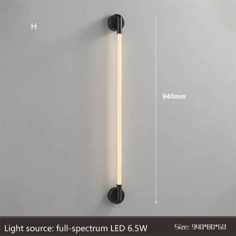 applique murale led minimaliste en fibre tissée en silicone souple - vue 12 sur 18