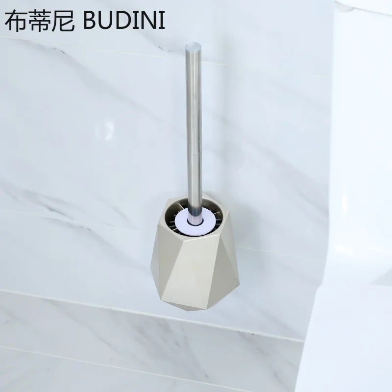 brosse de toilette en silicone avec support mural ou sur pied - vue 6 sur 10