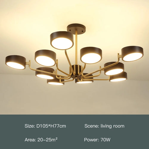 lustre moderne simple pour éclairage intérieur design élégant - vue 10 sur 18