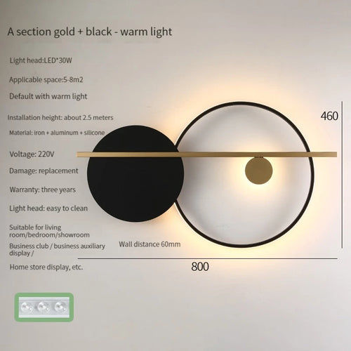 applique murale led moderne pour éclairage décoratif intérieur