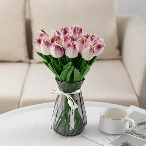 bouquet de tulipes artificielles luxe pour décoration intérieure et mariage - vue 16 sur 17