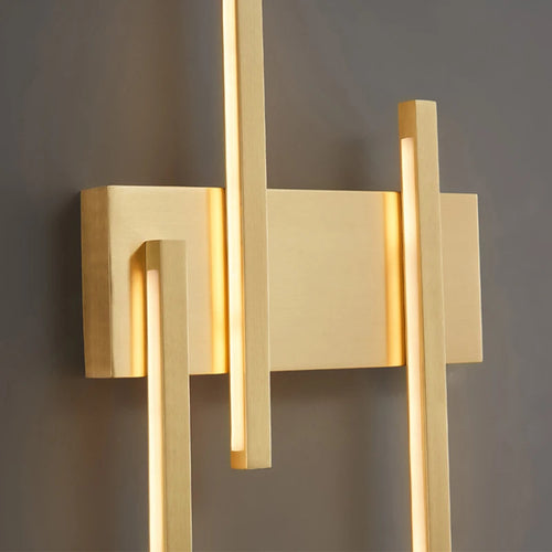 applique murale led minimaliste moderne en laiton - vue 7 sur 10