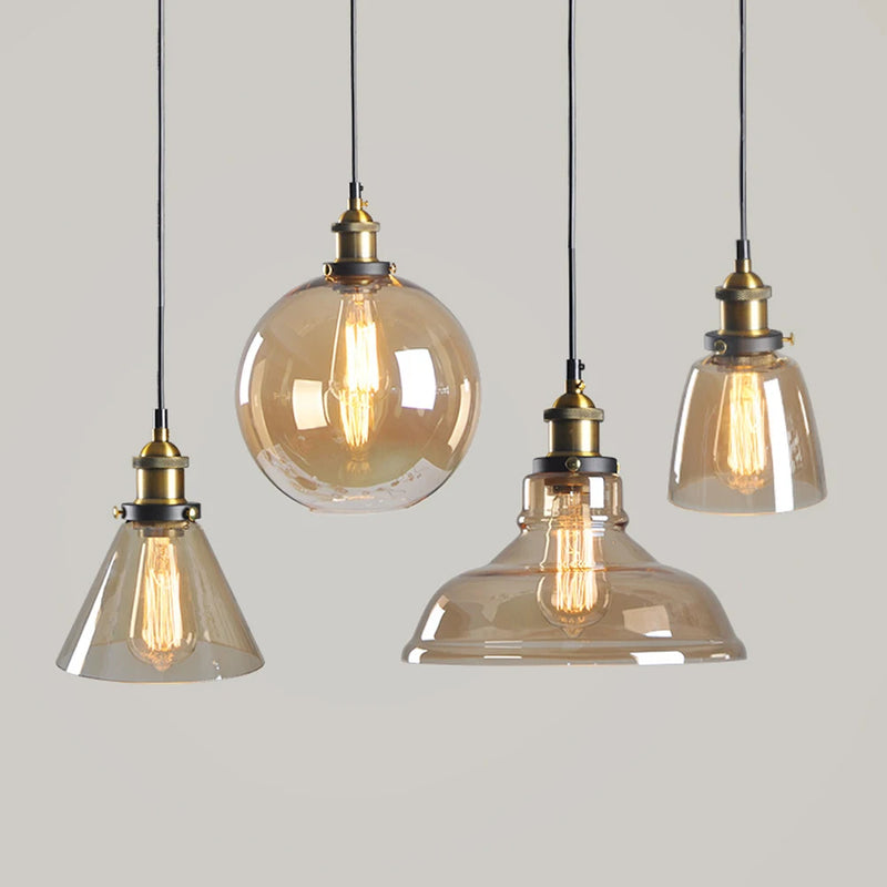 suspension moderne en verre pour décoration intérieure élégante