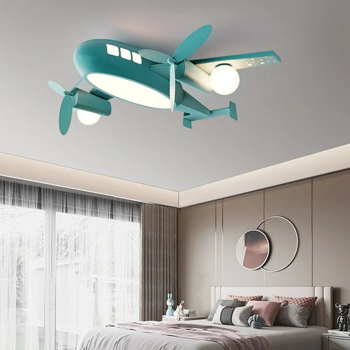 plafonnier avion nordique pour chambre enfant décoration lumineuse - vue 3 sur 10