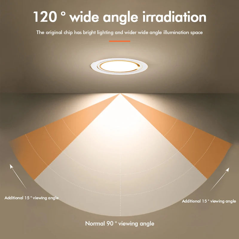 spot led dimmable rond encastré plafonnier intérieur - vue 3 sur 9