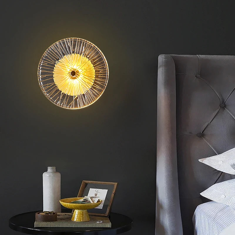 lampe led ronde en verre au design nordique moderne