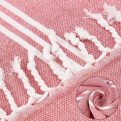 Serviette de plage turque coton franges absorbante rapide
