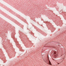 Serviette de plage turque coton franges rayé spa