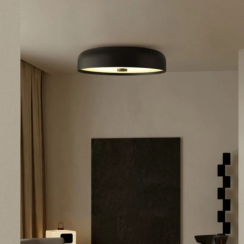 Plafonnier LED nordique Orange/noir/blanc - vue 6 sur 9