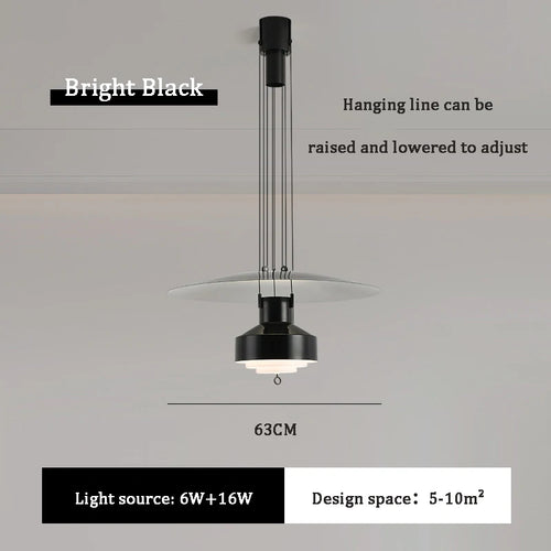 lustre suspendu nordique réglable pour intérieur élégant - vue 9 sur 14