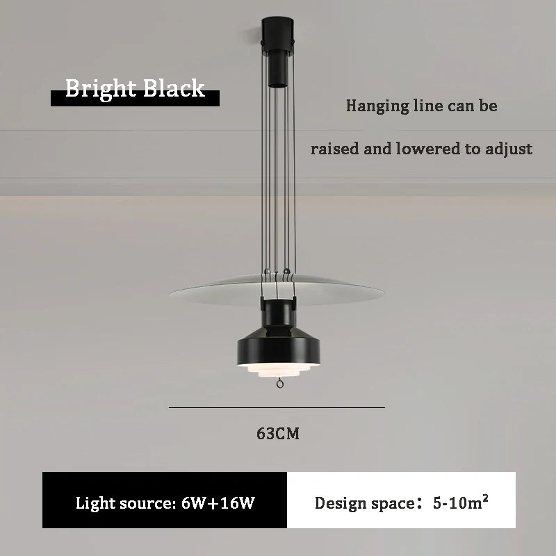 lustre suspendu nordique réglable pour intérieur élégant - vue 8 sur 14